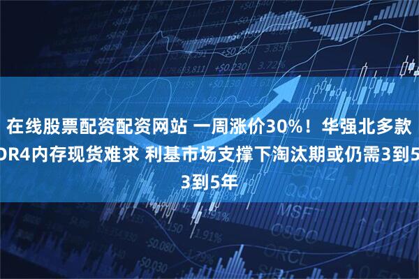 在线股票配资配资网站 一周涨价30%！华强北多款DDR4内存现货难求 利基市场支撑下淘汰期或仍需3到5年